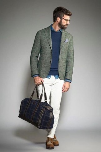 Comment porter un blazer vert menthe au printemps