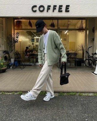 Comment porter un cardigan vert menthe