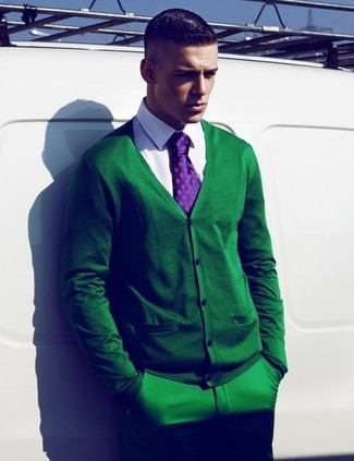 Comment porter un cardigan vert menthe