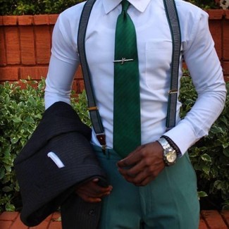 Comment porter un pantalon de costume vert menthe