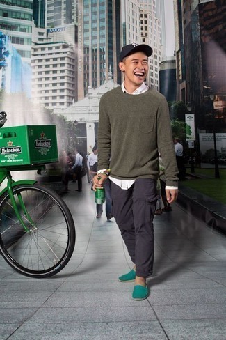 Comment porter des espadrilles vert menthe pour un style decontractés quand il fait chaud