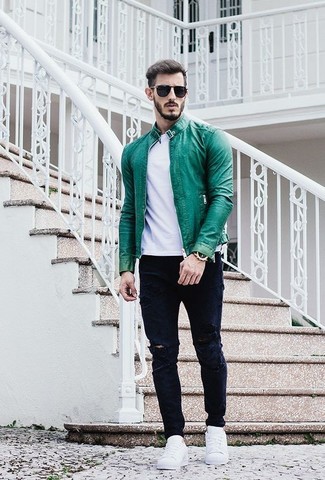 Comment porter une veste vert menthe