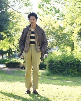 Comment porter un pantalon vert menthe pour un style chic decontractés quand il fait froid