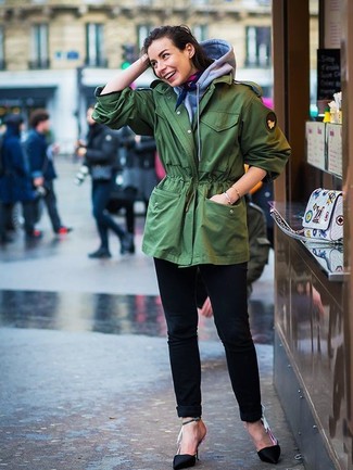 Comment porter une parka vert menthe