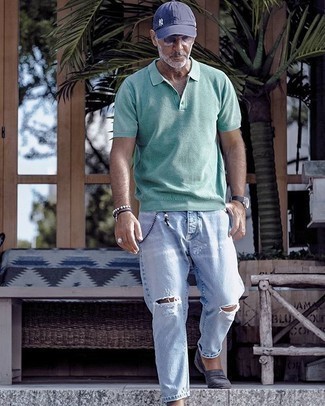 Comment porter un polo vert menthe