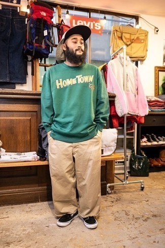 Comment porter un sweat-shirt imprimé vert menthe