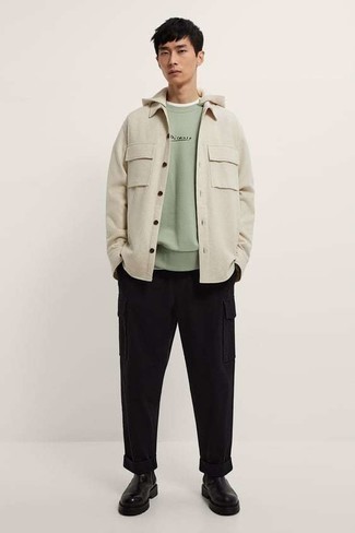 Comment porter un sweat-shirt imprimé vert menthe