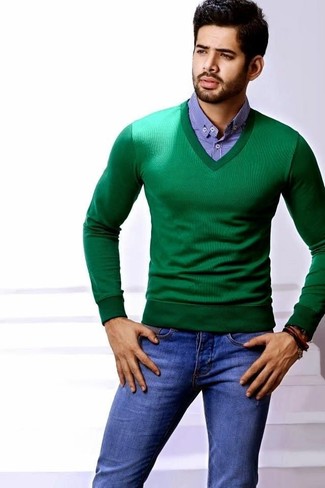 Comment porter un pull vert menthe pour un style decontractés en automne