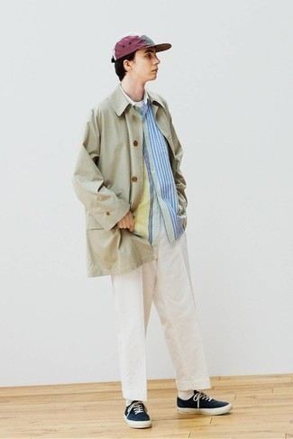 Comment porter un trench vert menthe