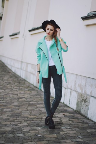 Comment porter une veste en laine vert menthe au printemps