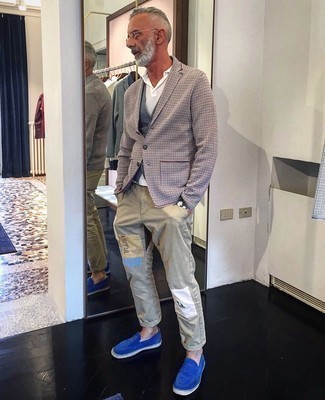 Comment porter un blazer en vichy multicolore