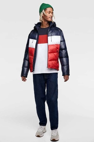 Comment porter une veste multicolore quand il fait froid