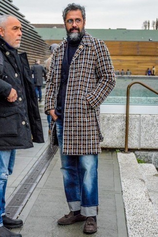 Comment porter un pardessus multicolore en automne