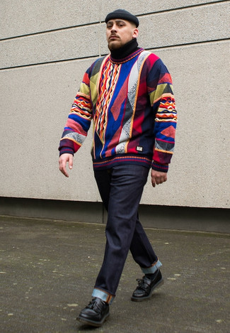 Comment porter un pull imprimé multicolore