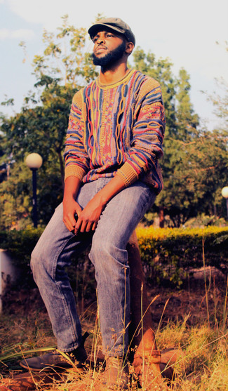 Comment porter un pull multicolore en automne