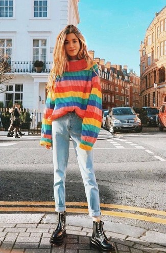 Comment porter un pull multicolore