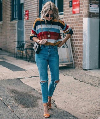 Comment porter un pull multicolore en automne