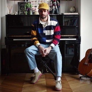 Comment porter un pull multicolore pour un style decontractés au printemps à 30 ans