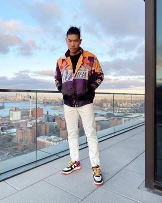 Comment porter une veste universitaire multicolore pour un style decontractés