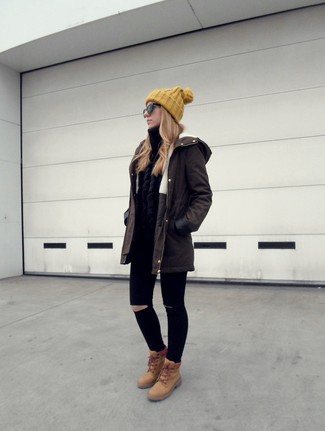 Comment porter un bonnet moutarde