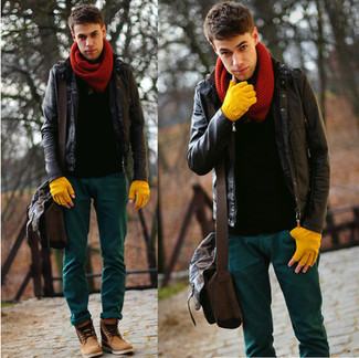 Comment porter des gants moutarde quand il fait frais à 20 ans