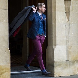 Comment porter une veste en vichy bleu marine et blanc