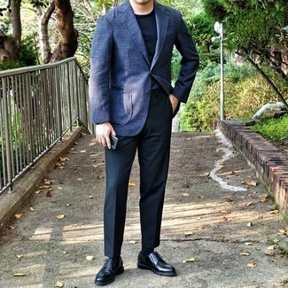 Comment porter une veste en vichy bleu marine et blanc