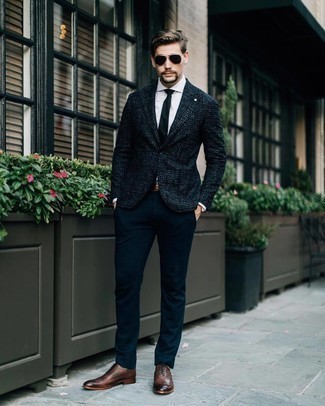 Comment porter une veste en vichy bleu marine et blanc