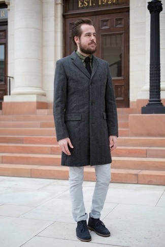 Comment porter des bottines chukka bleu marine quand il fait froid