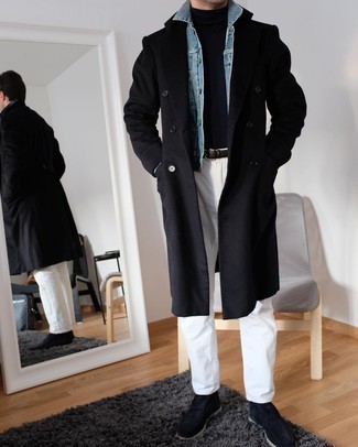 Comment porter des bottines chukka bleu marine quand il fait froid