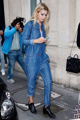 Comment porter une combinaison pantalon bleu marine