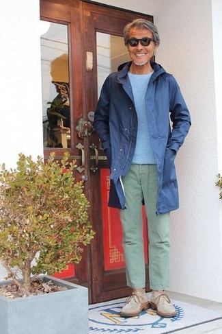 Comment porter un imperméable bleu marine