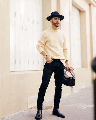 Comment porter un chapeau en laine bleu marine