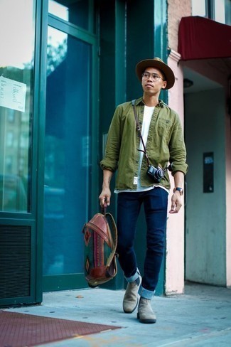 Comment porter un sac à dos olive pour un style chic decontractés quand il fait chaud