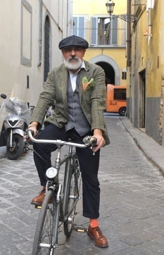 Comment porter un blazer olive après 60 ans