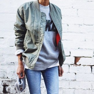 Comment porter un blouson aviateur olive