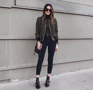 Comment porter un blouson aviateur olive