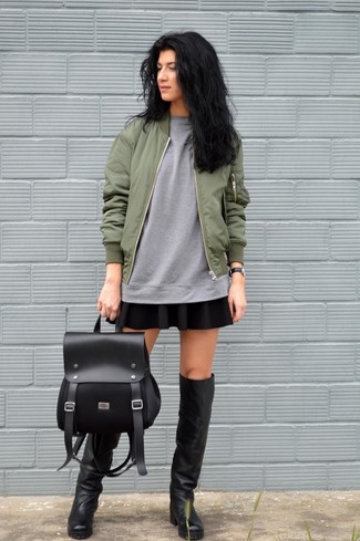 Comment porter un blouson aviateur olive