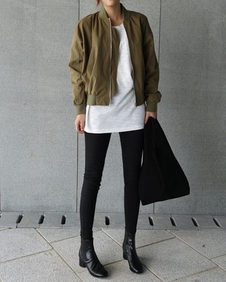 Comment porter un blouson aviateur olive