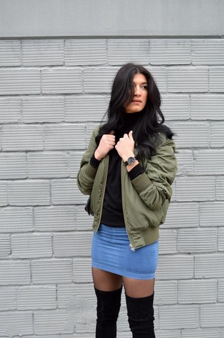 Comment porter un blouson aviateur olive