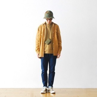 Comment porter un bob camouflage olive