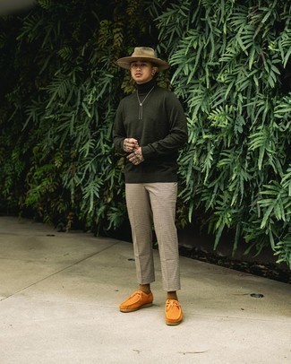 Comment porter un chapeau olive pour un style decontractés quand il fait chaud