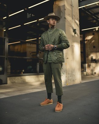 Comment porter un chapeau olive pour un style decontractés quand il fait chaud