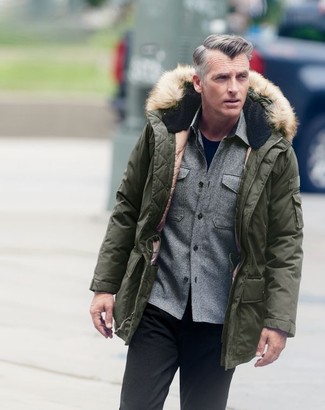 Comment porter une veste olive pour un style decontractés quand il fait froid