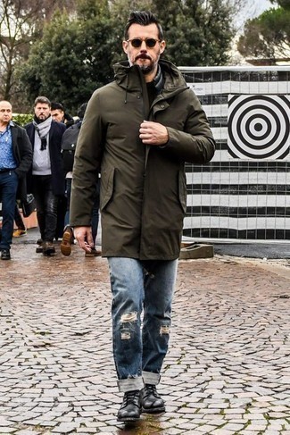 Comment porter une veste olive pour un style relax en hiver