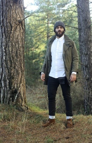 Comment porter une veste olive pour un style decontractés en hiver