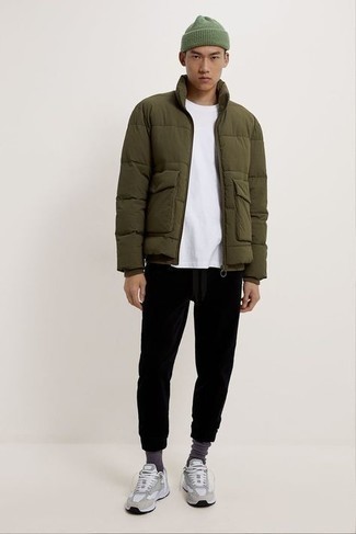 Comment porter une veste olive pour un style decontractés quand il fait froid à l'adolescence