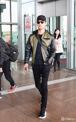 Comment porter une veste en cuir olive