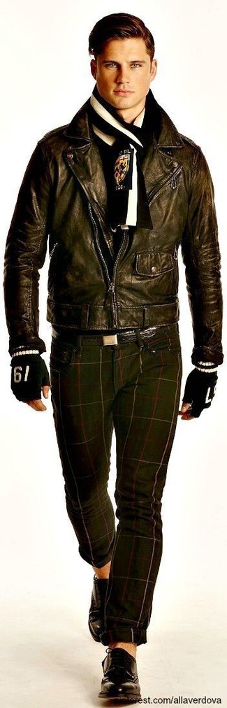 Comment porter une veste en cuir olive