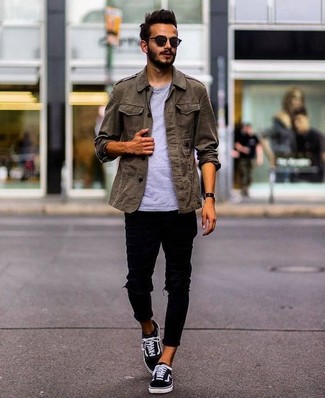 Comment porter un veste militaire olive